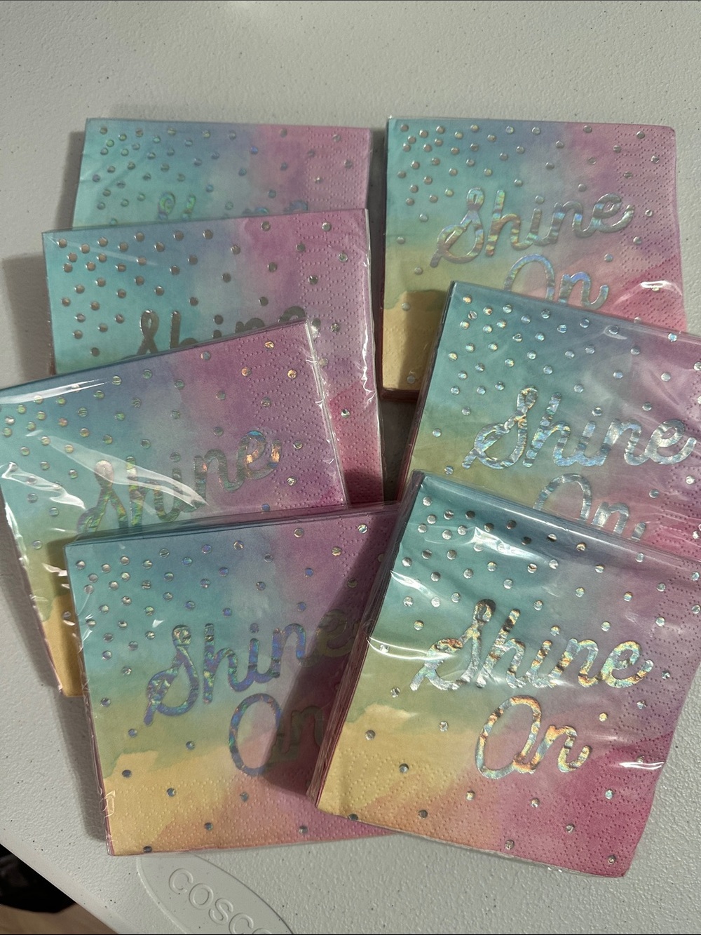 Shine On Pastel Gradient Party Napkins - Multicolor